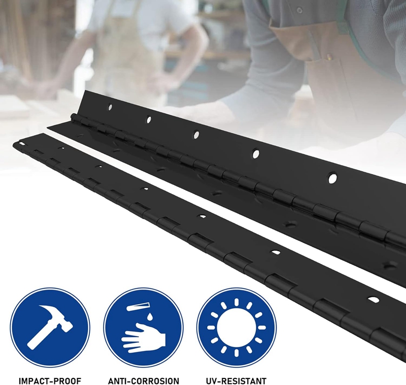 Black heavy piano hinge